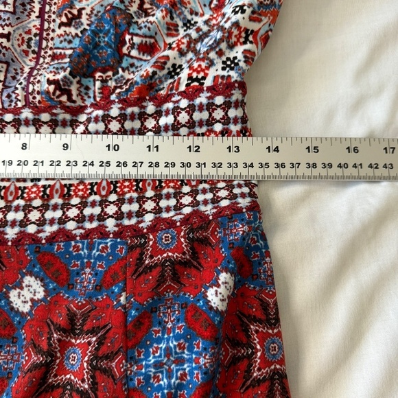 Maggy London Long Sleeve Lined Bohemian Pencil Maxi Dress Size 4 Cottage Boho - Picture 11 of 16